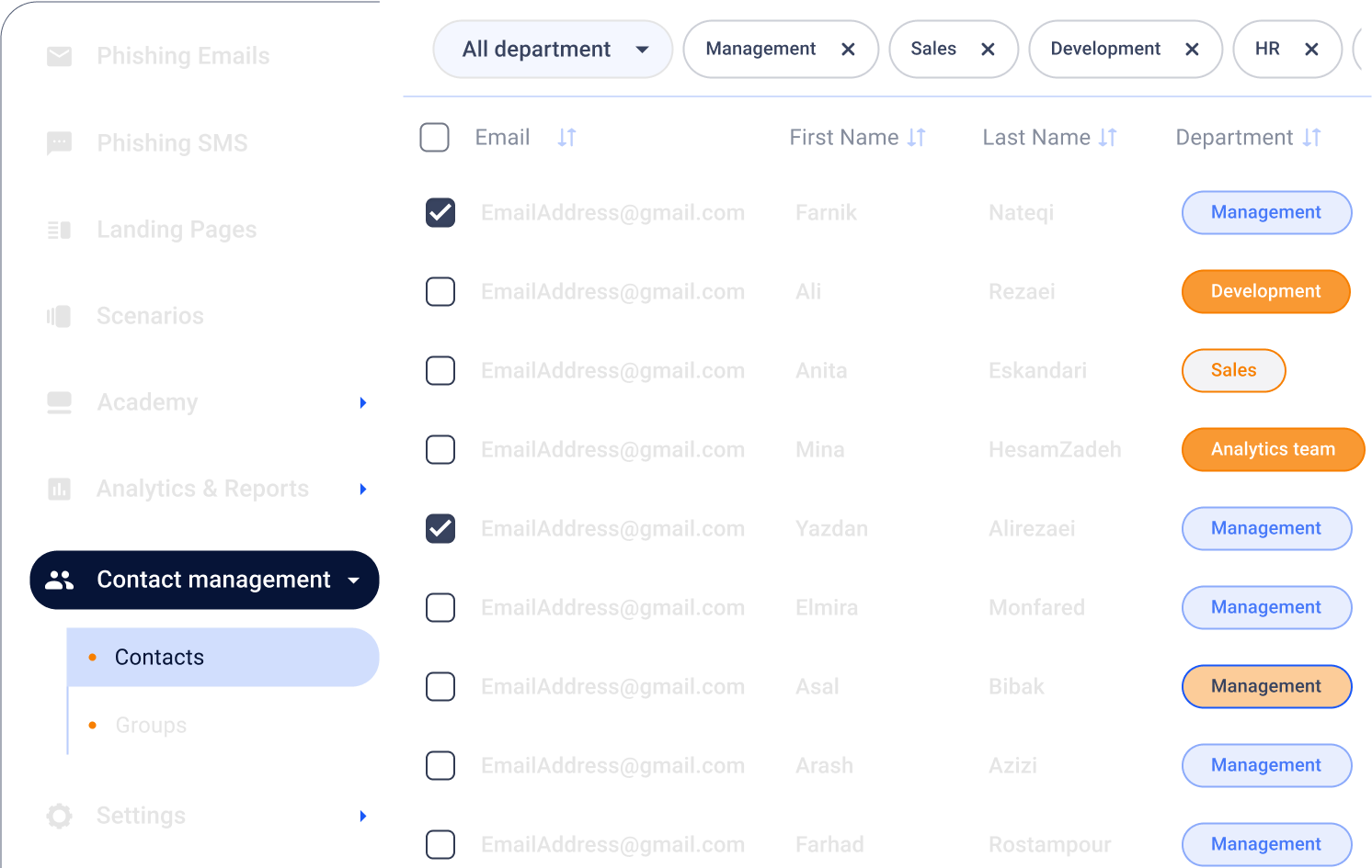اخذ امتحان از کاربر و نمره دهی